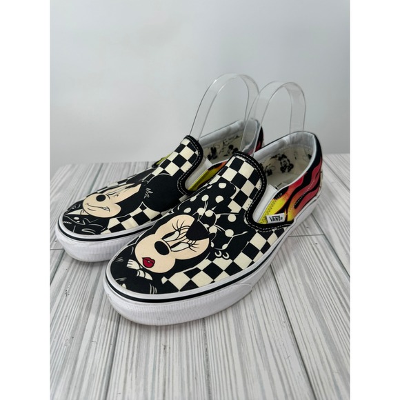 Vans Other - Vans Disney x Mickey & Minnie Flame Classic Slip On Women Size 10 Mens Size 8.5